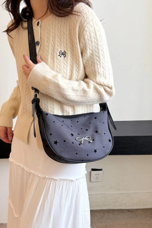 'Jolene' Bowknot Polyester Crossbody Bag - Celes Fashion